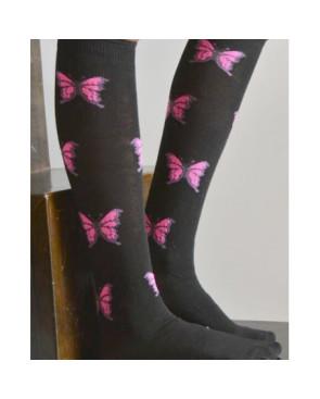 jambières-macahel-noir-coton-papillons-roses