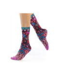 Chaussettes Bambou imprimé léopard fleuri