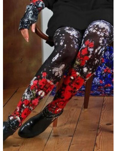 Collant Imprimé Coquelicots Psychédéliques 2