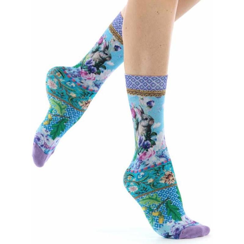 Chaussettes Bambou imprimé Lapin de Garenne