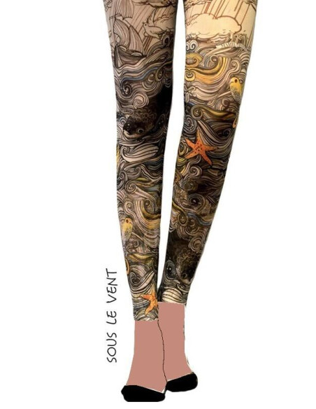 Leggins imprimé Sous le vent