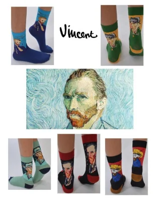 Chaussettes portrait de Van Gogh