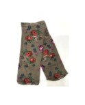 Mitaines Manchon Brun Bouquet fleuri Fil de jour