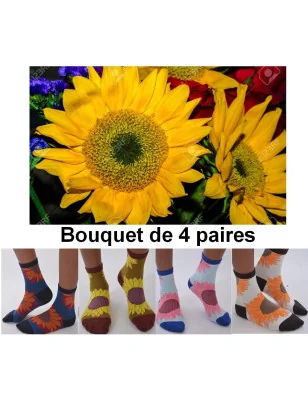 Chaussettes fleurs de Tournesols