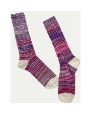 Chaussettes laine mohair Cotes dégradées tendance
