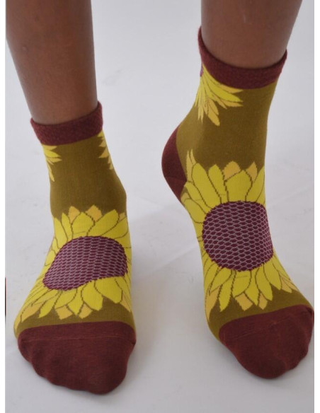 Chaussettes fleurs de Tournesols