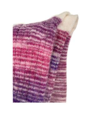  Chaussettes-Ciocca-1912-laine-mohair-brun-rose-violette-détail