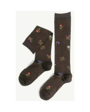 Mi bas Soyeux Jolies Fleurs Chics