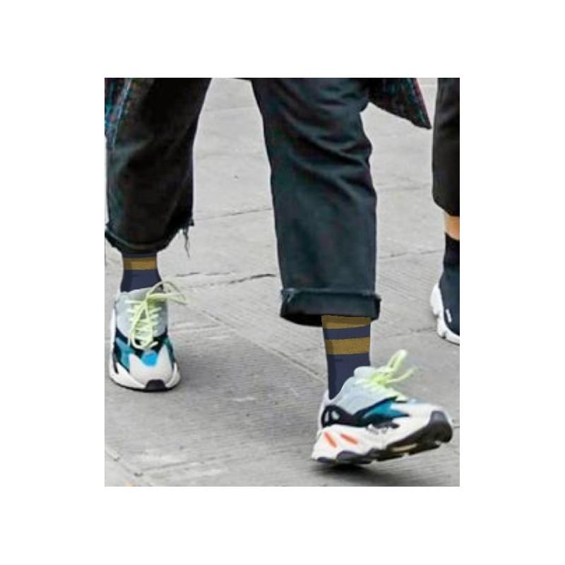 Chaussettes Homme Laine Mohair Rayures tendance