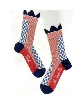  Chaussettes-Berthe-aux-grands-pieds-fil-d-ecosse-rayures-et-pois-grappe