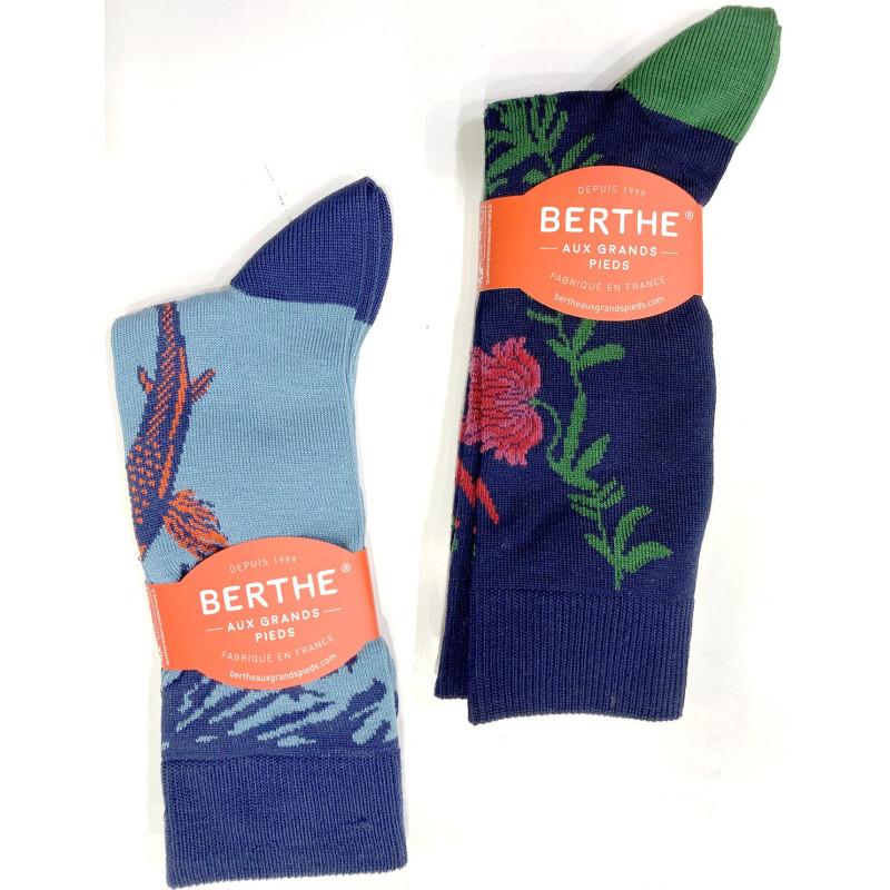 Coffret de Chaussettes Berthe aux Grands Pieds Homme poésie fil