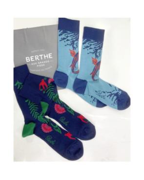 Coffret de Chaussettes Berthe aux Grands Pieds Homme poésie fil
