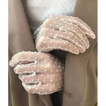 Gants Tulle plumetis Chic raffiné