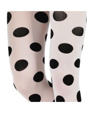 Collant Blanc gros pois Emilio Cavallini
