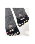 Chaussettes 5 doigts Rayures Chats Moustaches