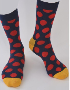 Chaussettes Gros Pois bicolores