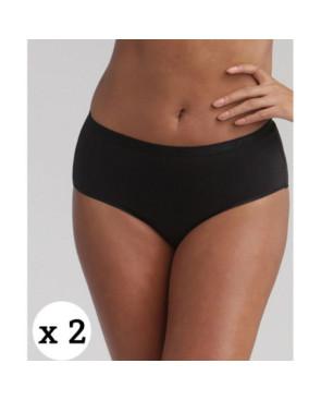 Pack 2 Slips midi Playtex Coton Bio