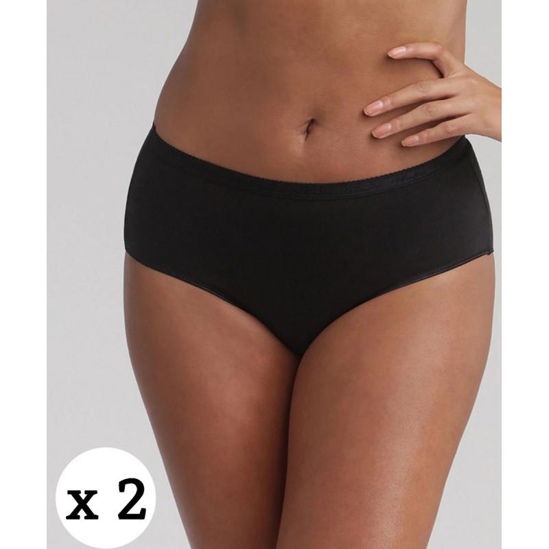 Pack 2 Slips midi Playtex Coton Bio