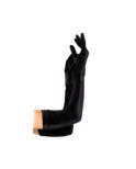 Gants longs velours noir chic