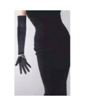 Gants longs velours noir chic