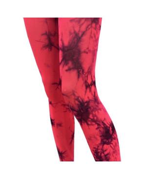 Collant Opaque Tye and Dye Rouge Les petits caprices