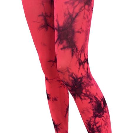 Collant Opaque Tye and Dye Rouge Les petits caprices