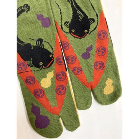 Chaussettes Tabis Japonaises Carpes noires