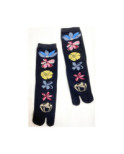 Chaussettes Tabis Japonaises courrones de fleurs