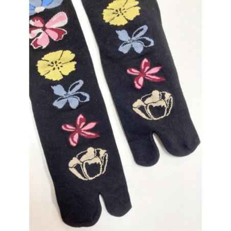Chaussettes Tabis Japonaises courrones de fleurs