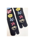 Chaussettes Tabis Japonaises courrones de fleurs