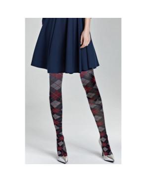  COLLANT-argyle-gris-losanges-marine-bordeaux-porté