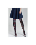 Collant Argyle Opaque Tendance Marine