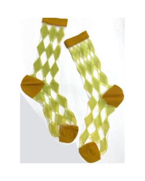 Chaussettes-transparente-LPC-ARGYLE-anis-vert