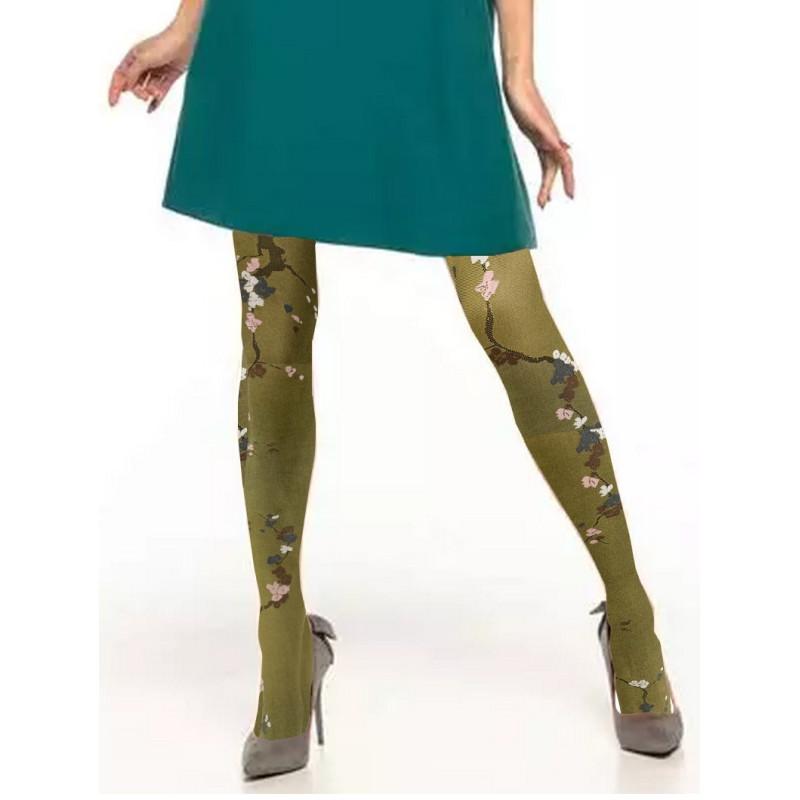 Collant pistache Berthe aux grands Pieds Sakura