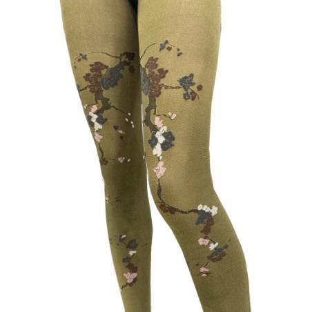 Collant pistache Berthe aux grands Pieds Sakura
