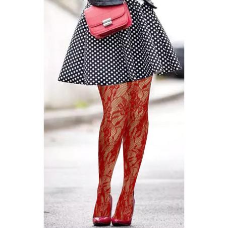 Collant-LPC-Dentelle-florale-rouge-détail-porté