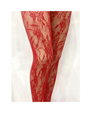 Collant Dentelle rouge  Les petits Caprices Fleuri