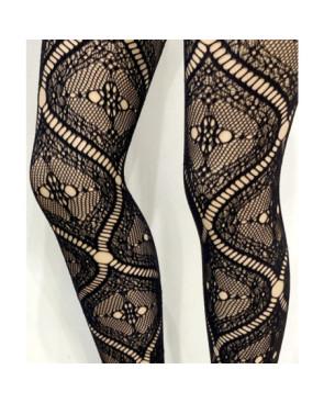 Collant Dentelle baroque noir Les petits Caprices