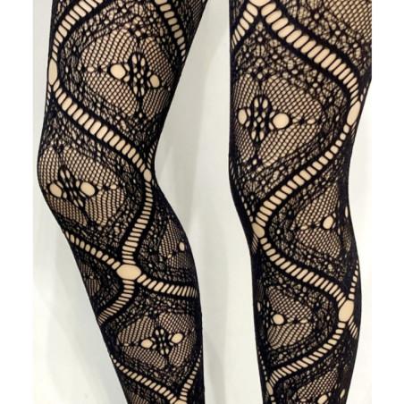 Collant Dentelle baroque noir Les petits Caprices