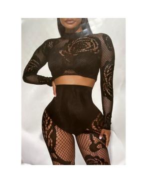 Coffret Top et leggings résille baroque
