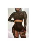 Coffret Top et leggings résille baroque