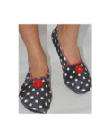 Chausson de voyage Noir pois Blanc Ixli