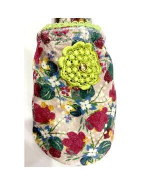 Chausson de voyage Elisa Vert Fleuri Ixli