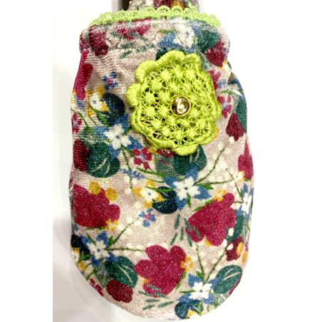 Chausson de voyage Elisa Vert Fleuri Ixli