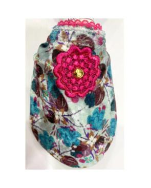Chausson de voyage Elisa Pink Fleuri Ixli