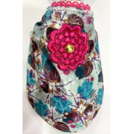 Chausson de voyage Elisa Pink Fleuri Ixli