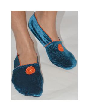  chaussons-tissu-imprimé-de-voyage-ixli-les-petits-caprices-flor-ORANGE-face-3-quart