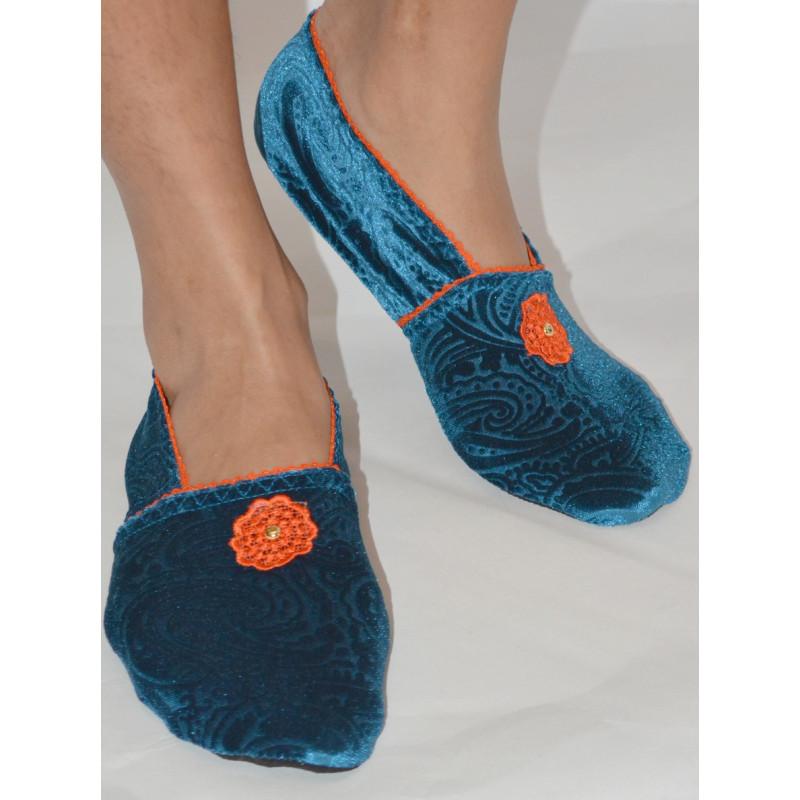 Chausson de voyage Flor Orange Ixli