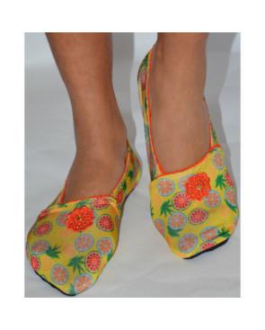 chaussons-tissu-imprimé-de-voyage-ixli-les-petits-caprices-Fruity-orange-face