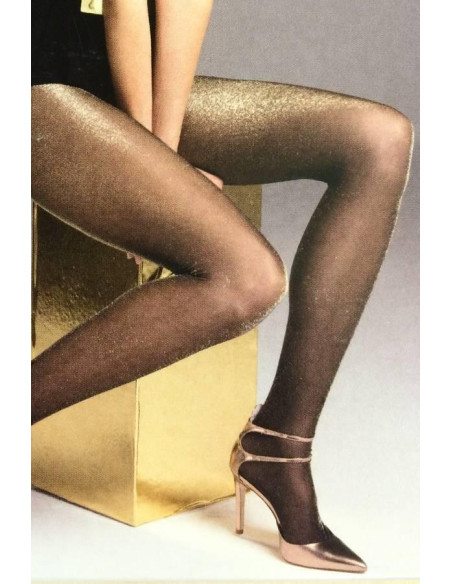 Collant Lurex Pailletté Platino